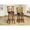 Monarch Specialties Bar Stool, Set Of 2, Swivel, Bar Height, Wood, Pu Leather Look, Brown, Black, Transitional I 1251 - alternate 3